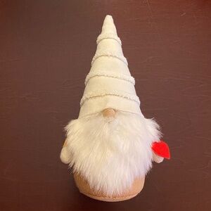 White and Pink Valentines Gnome Plush Decor